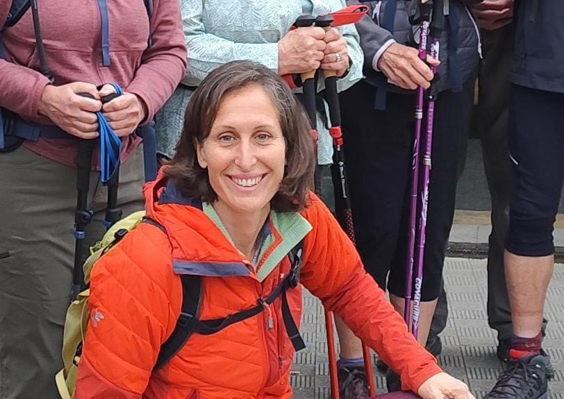 Silvia Givogre, one of Andaspain's guides, smiles at the camera at the end of a tour.
